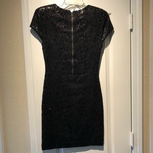 alice and olivia black velvet dress